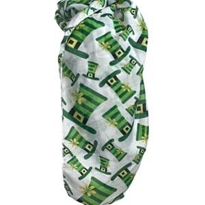 Womens Vintage Scarf Leprechaun Hat Graphics St Patricks Day Scarf 11”x58”